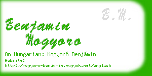 benjamin mogyoro business card
