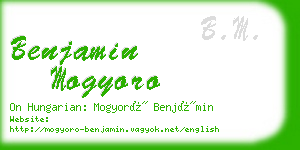 benjamin mogyoro business card